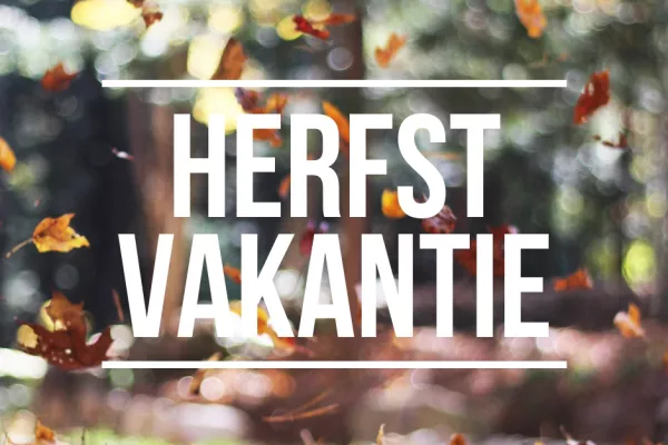 Herfstverlof van 22/10 tem 02/11